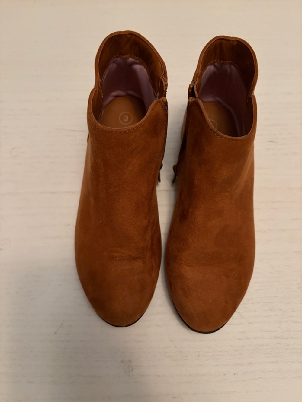 Cat & Jack Girls' Tan Suede Ankle Boots